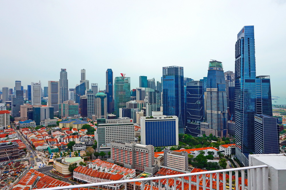 Вид на Сінгапур з хмарочоса Pinnacle@Duxton